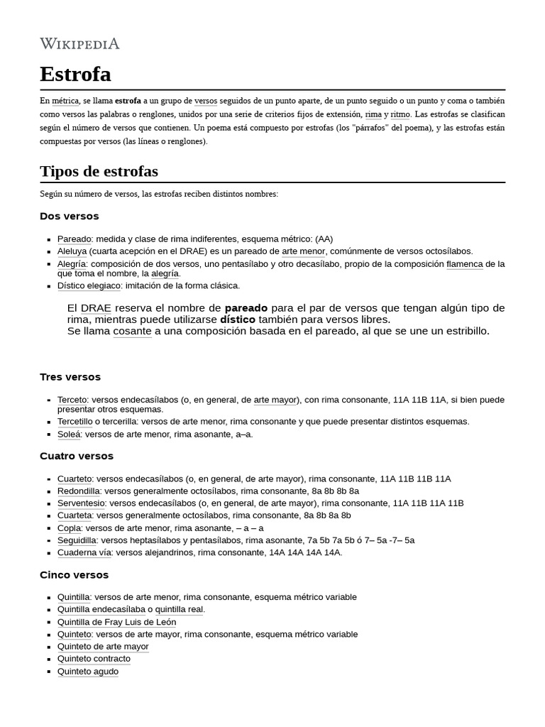 U5 PP 112 Estrofa | PDF | Metro (poesía) | Ritmo Poético
