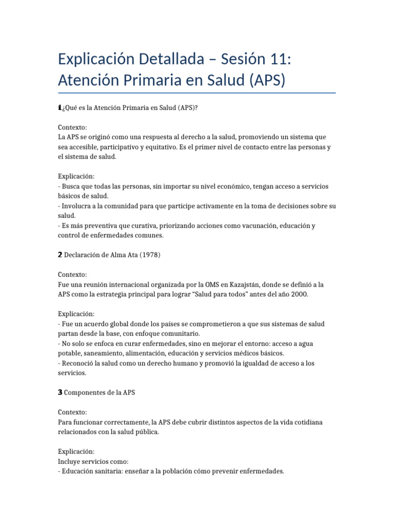 Sesion 11 Explicacion Completa APS | PDF | Sustentabilidad