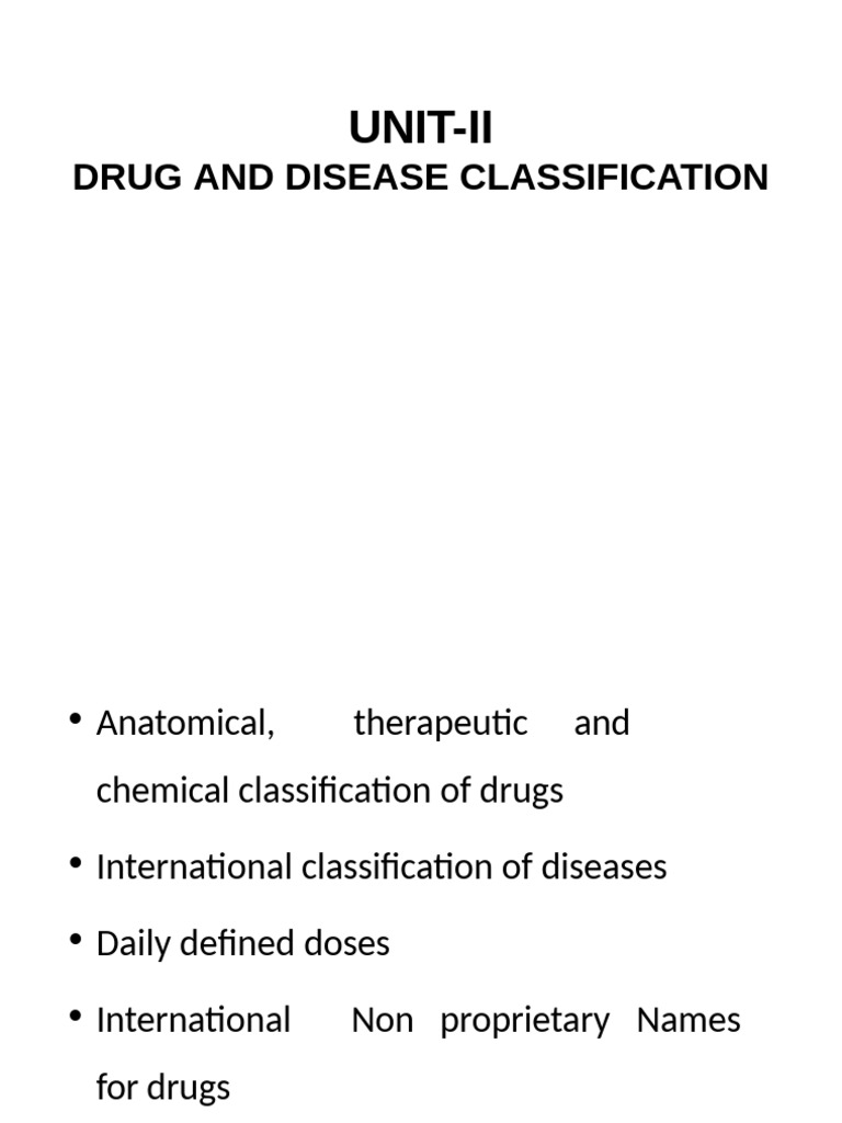 International Drug Classification Overview | PDF | Health Sciences ...