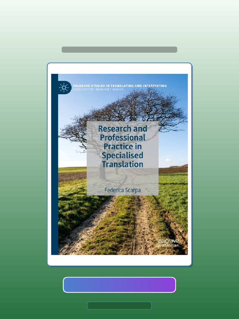 Research and Professional Practice in Specialised Translation 1st ...