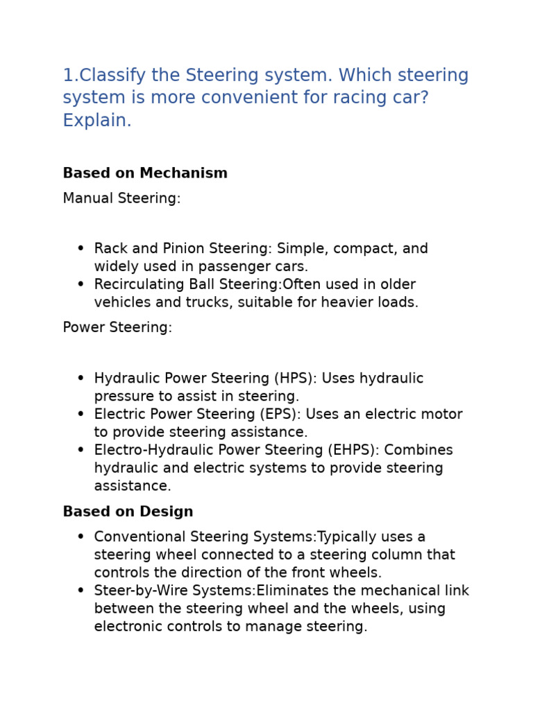 Steering | PDF