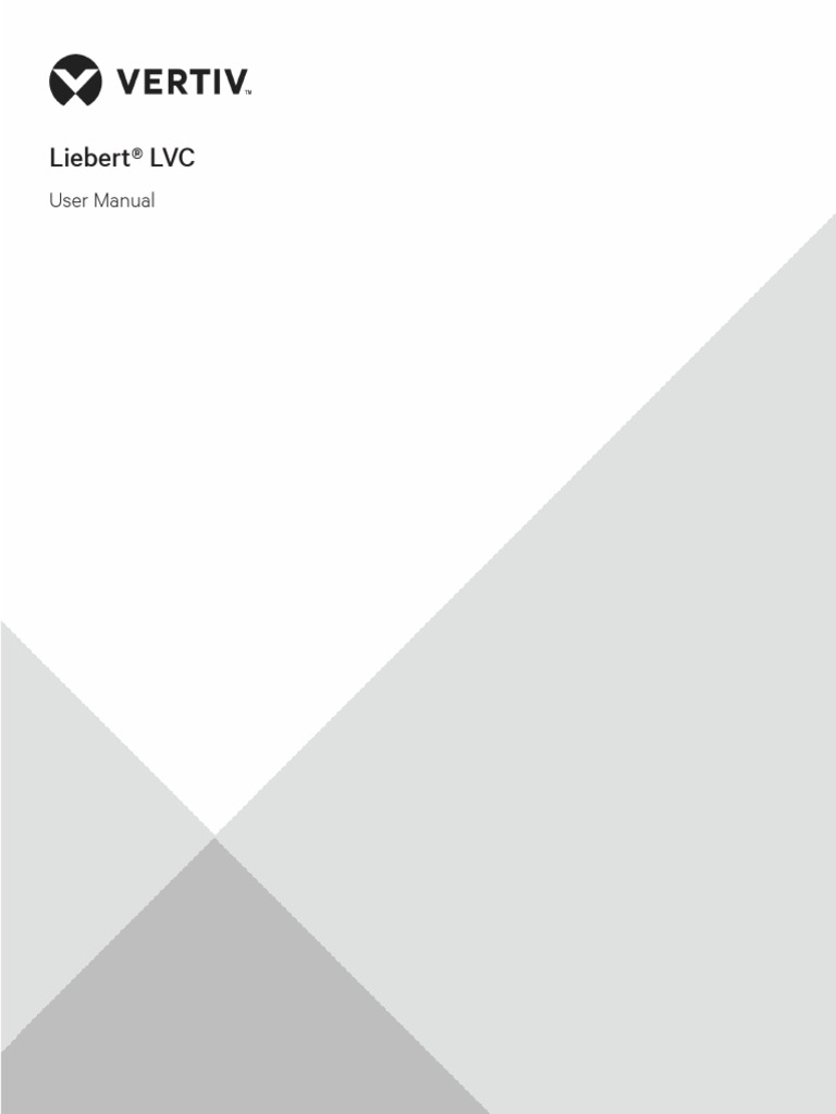 Liebert LVC User Manual Overview | PDF | Crane (Machine) | Information