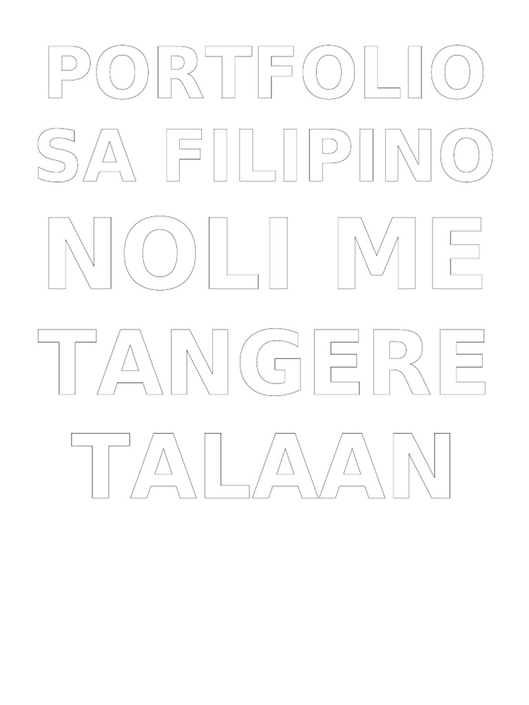 Portfolio Sa Filipino | PDF