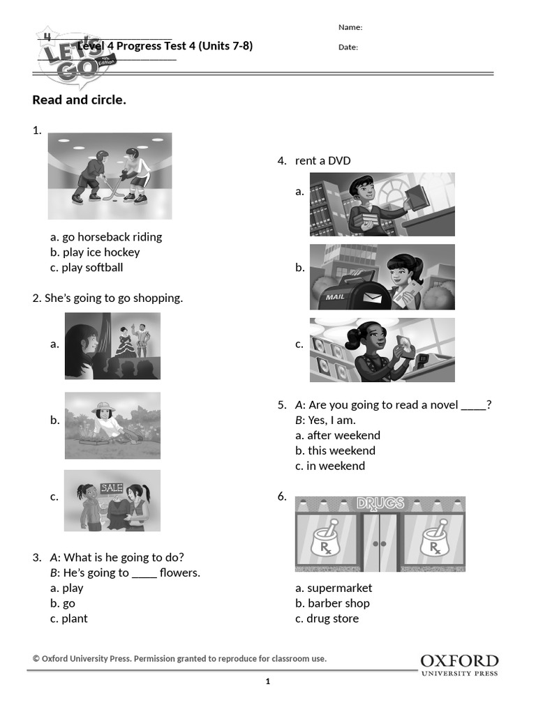 Level 4 Progress Test 4: Units 7-8 | PDF | Chess Openings | Chess