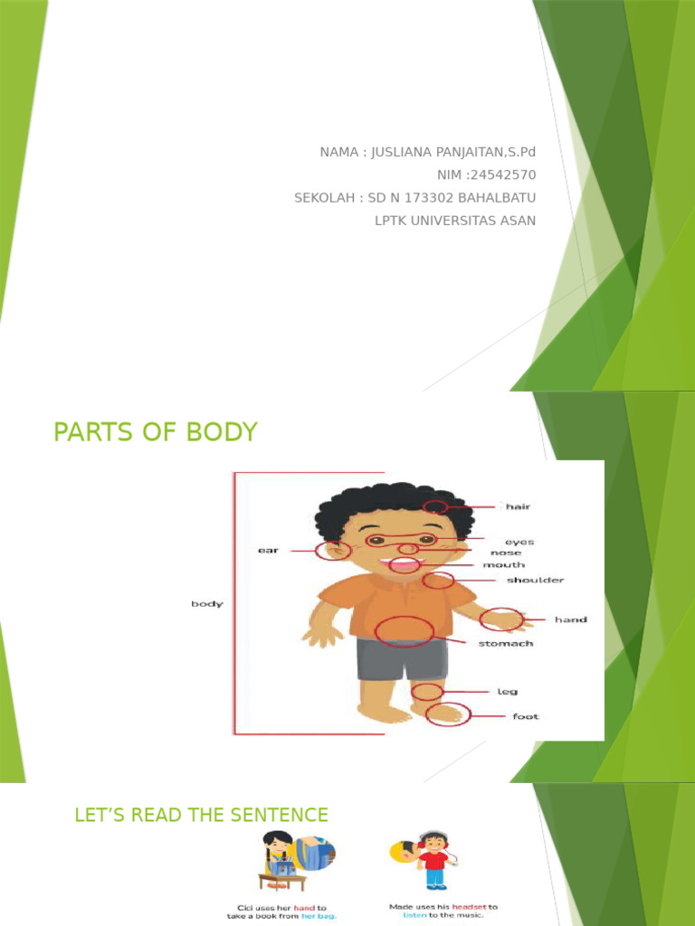 Vocabulary on Body Parts | PDF