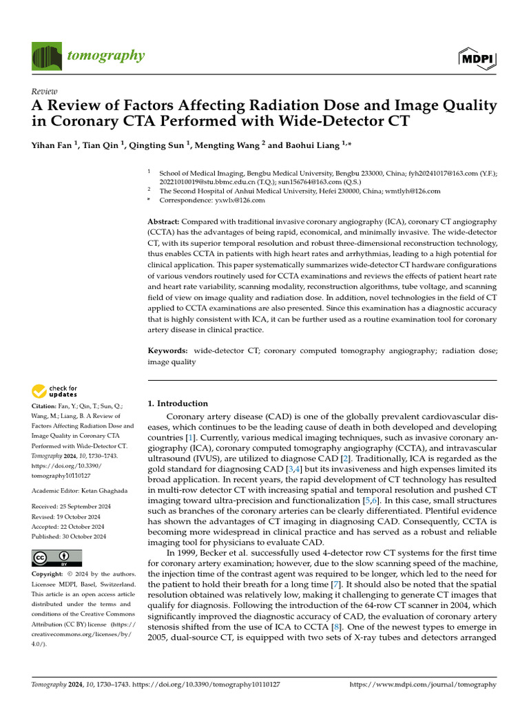 A Review of Factors Affecting Radiation Dose and I | PDF | Ct Scan ...