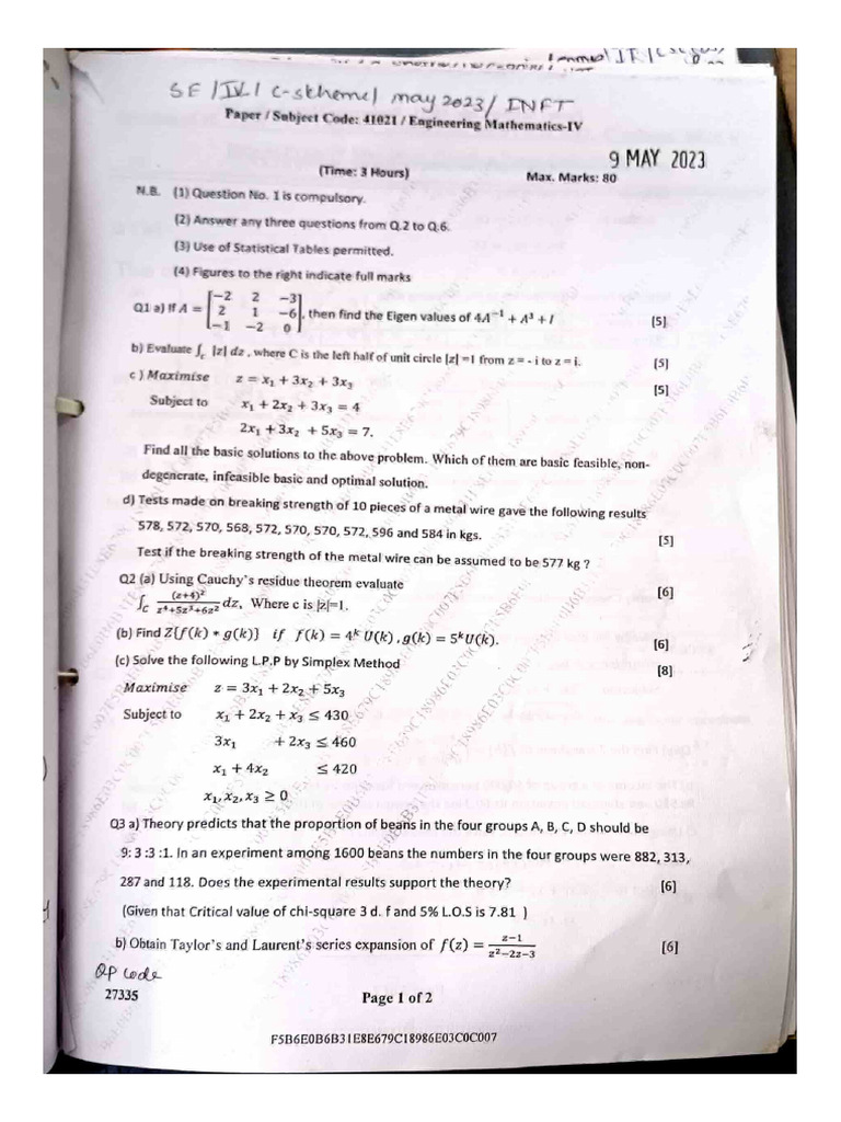 May - 23 Solution | PDF