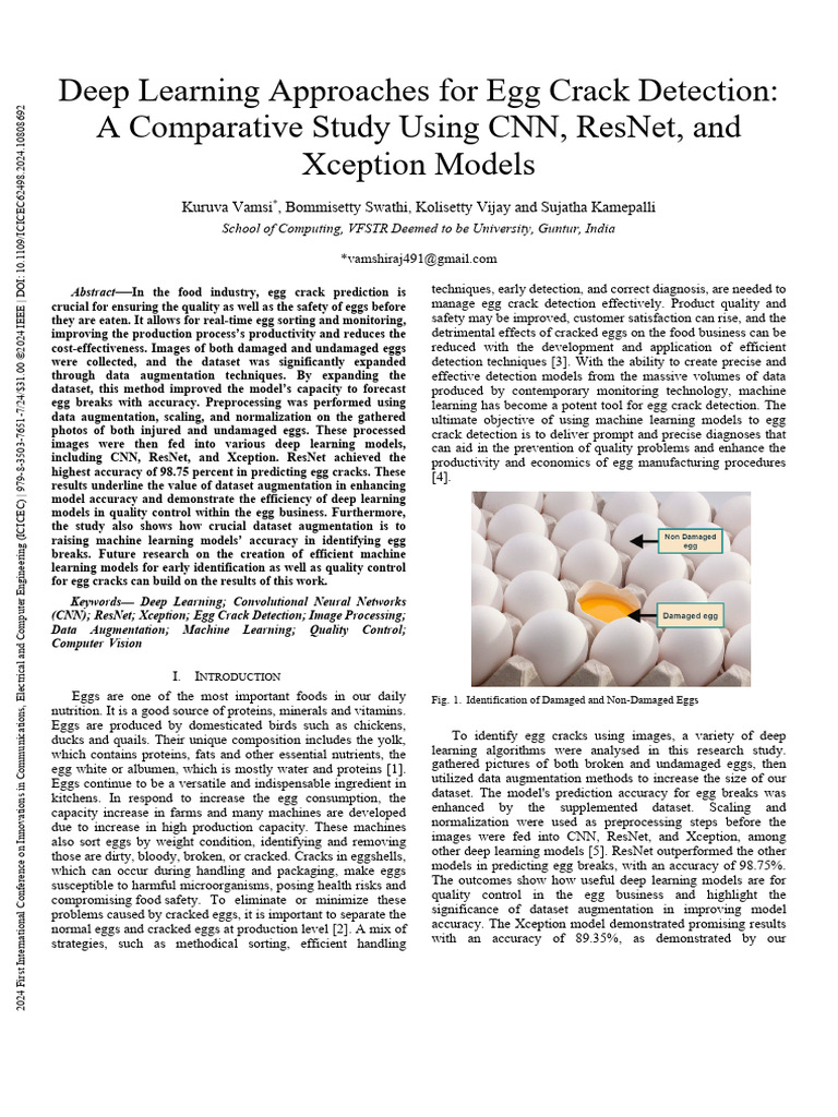 Egg Crack Detection Using Deep Learning | PDF | Deep Learning | Machine ...
