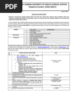 UHSR CET Admission Notice 2025-26 | PDF | Health Care