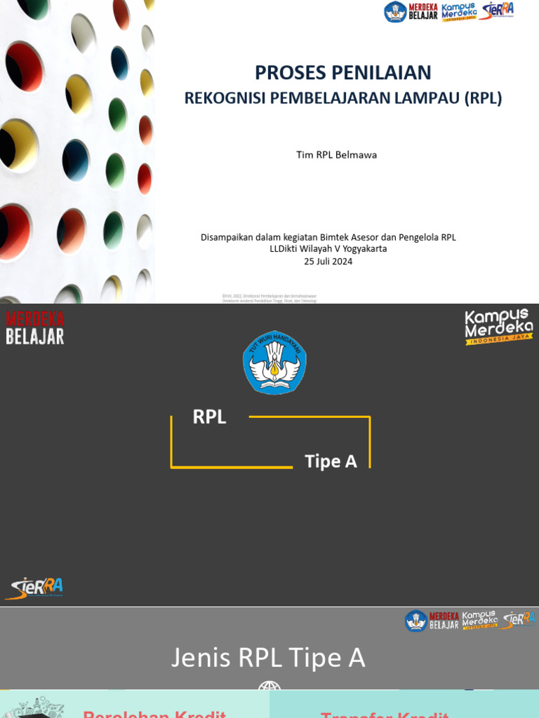 Proses Penilaian RPL Tipe A | PDF