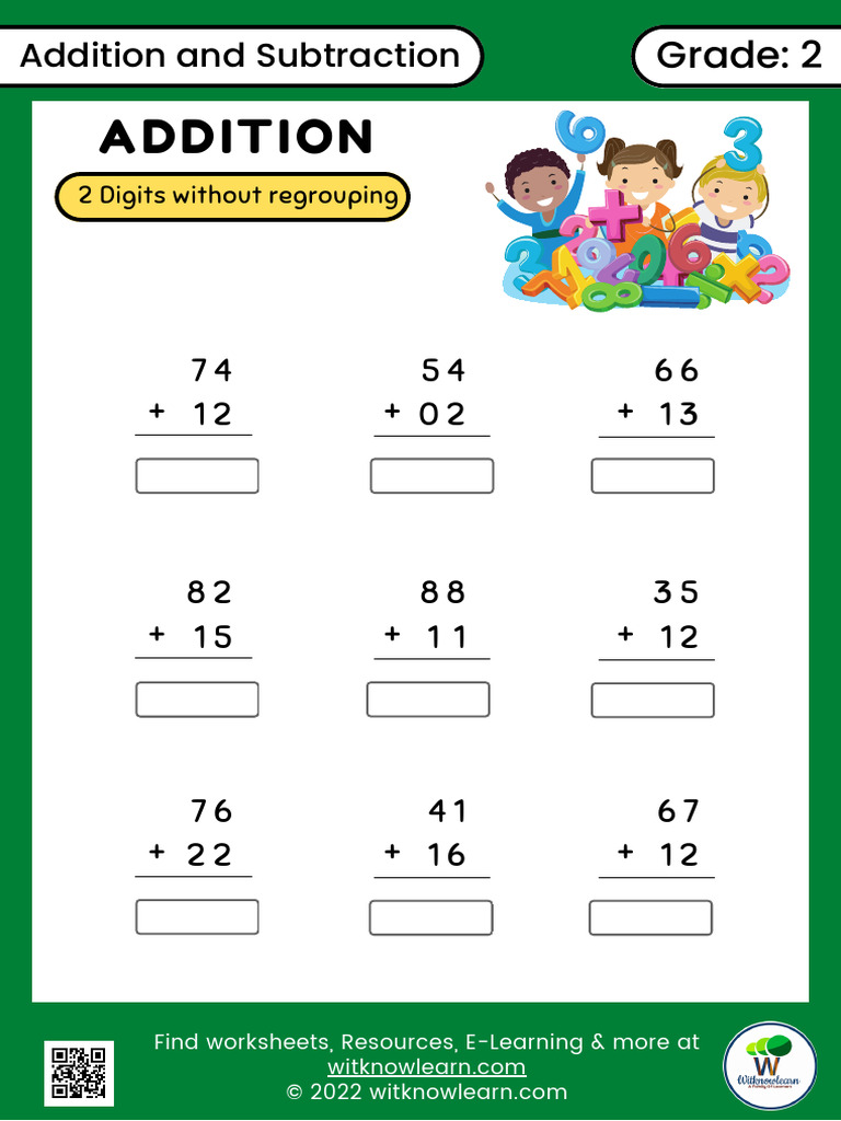 Addition and Subtraction Worksheet For Grade 2-0-2023!18!04 100451 ...
