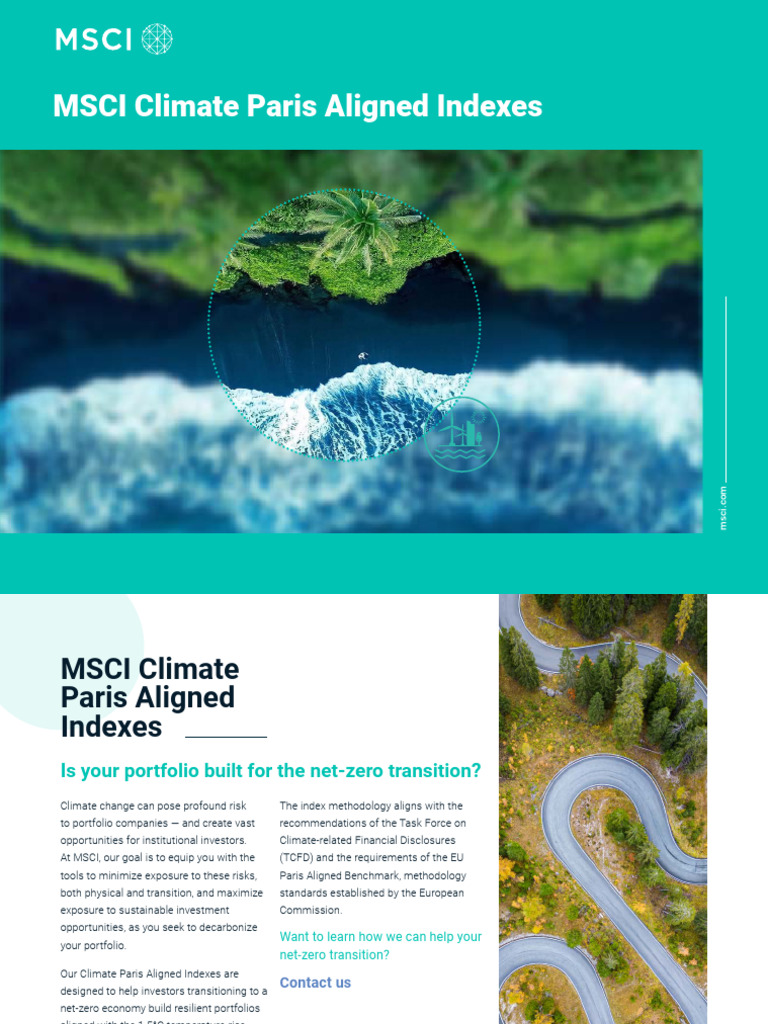 MSCI Climate Paris Aligned Indexes-cfs-En | PDF | Msci | Stock Market Index
