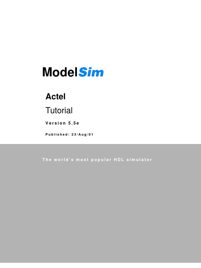 Tutorial ModelSIM | PDF | Command Line Interface | Vhdl