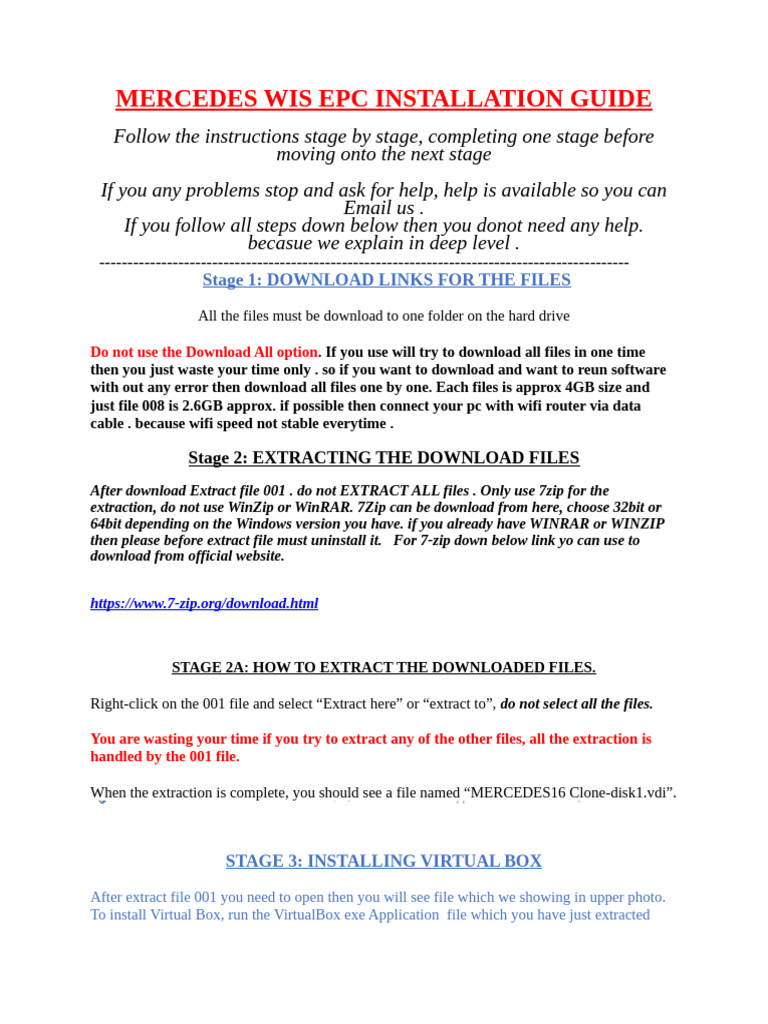 Mercedes WIS EPC Installation Guide | PDF | Computer File | System Software