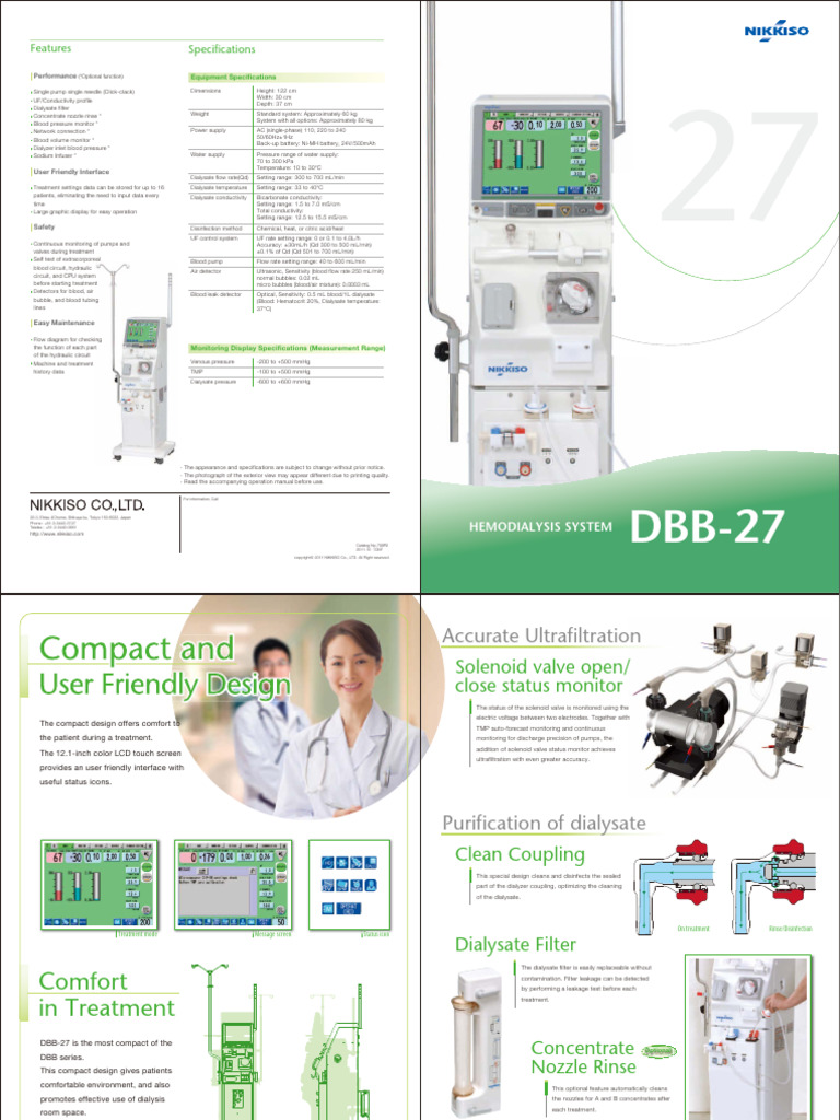 Nikkiso Hemodialysis System Overview | PDF