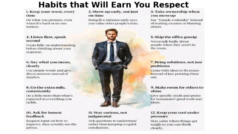 Habits That Will Earn You Respect | PDF
