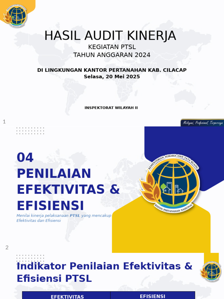 Audit Kinerja PTSL 2024 Cilacap | PDF