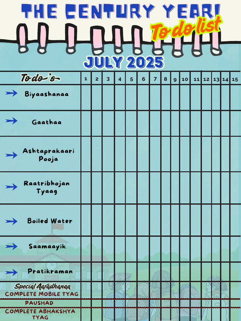 July To Do List PDF | PDF