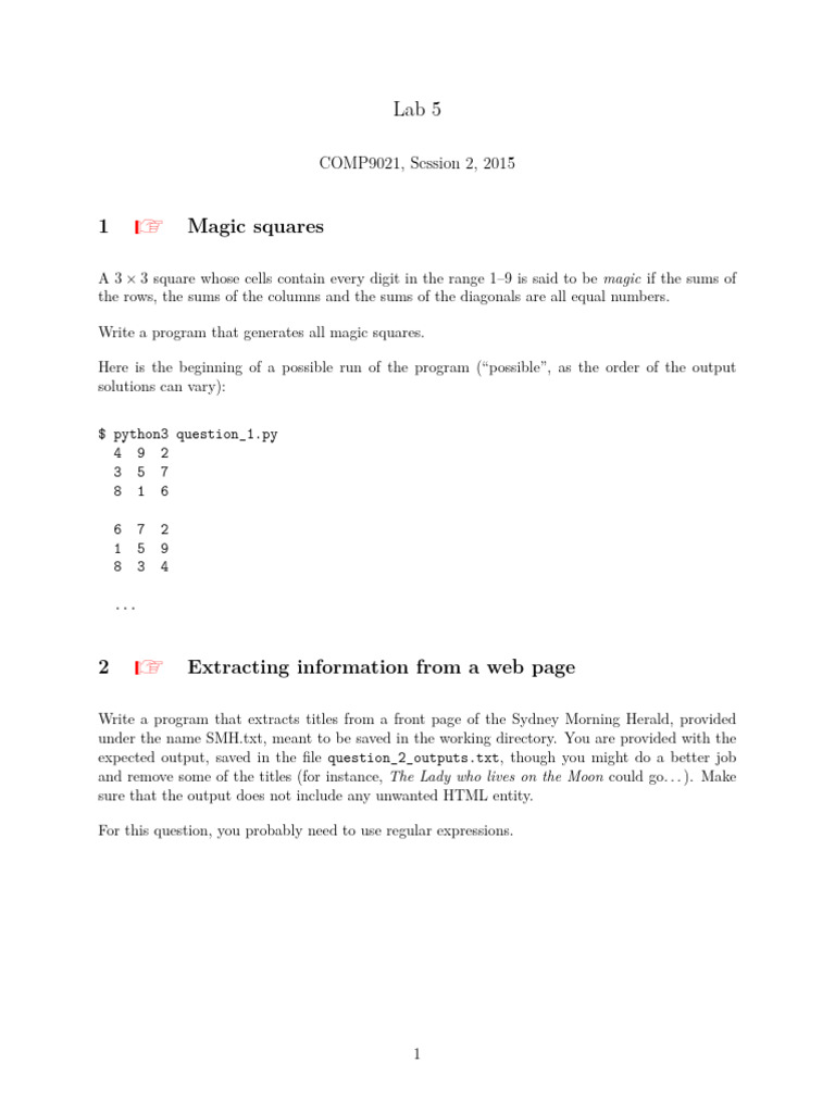 Python Programs for Magic Squares and More | PDF | Bracket | Mathematics