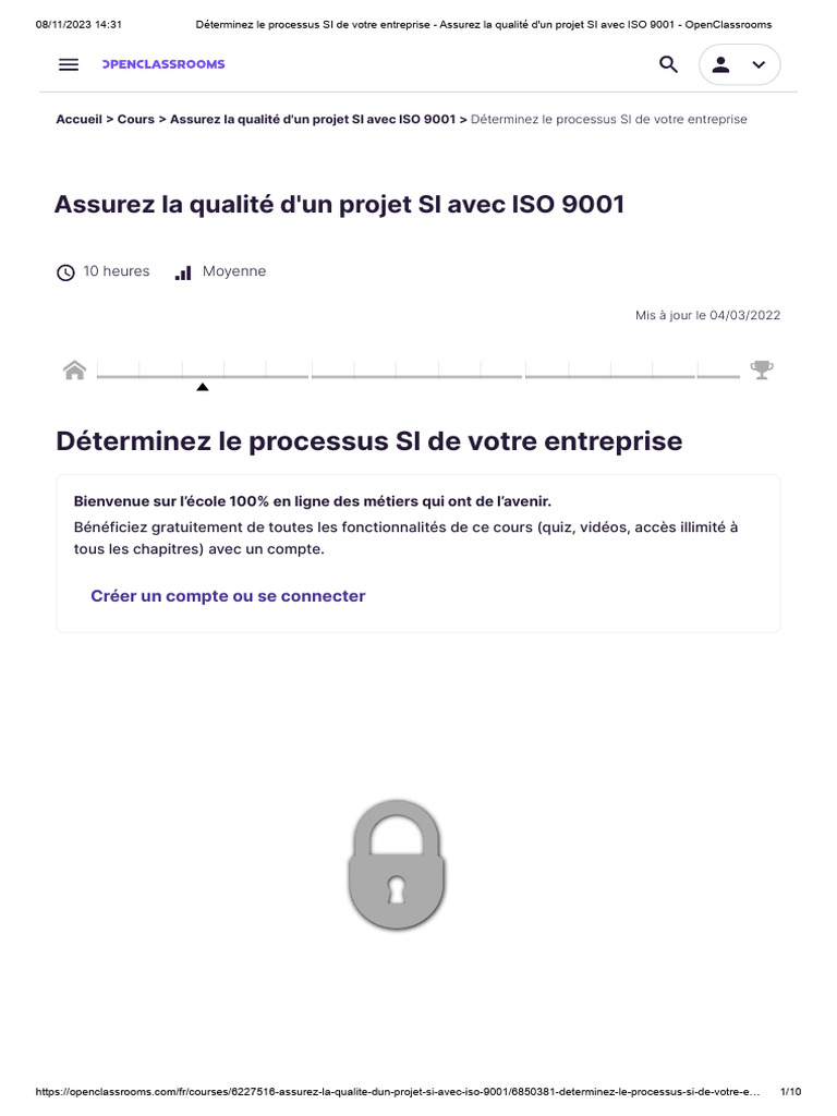 Définir le processus SI en entreprise | PDF | Management de la qualité ...