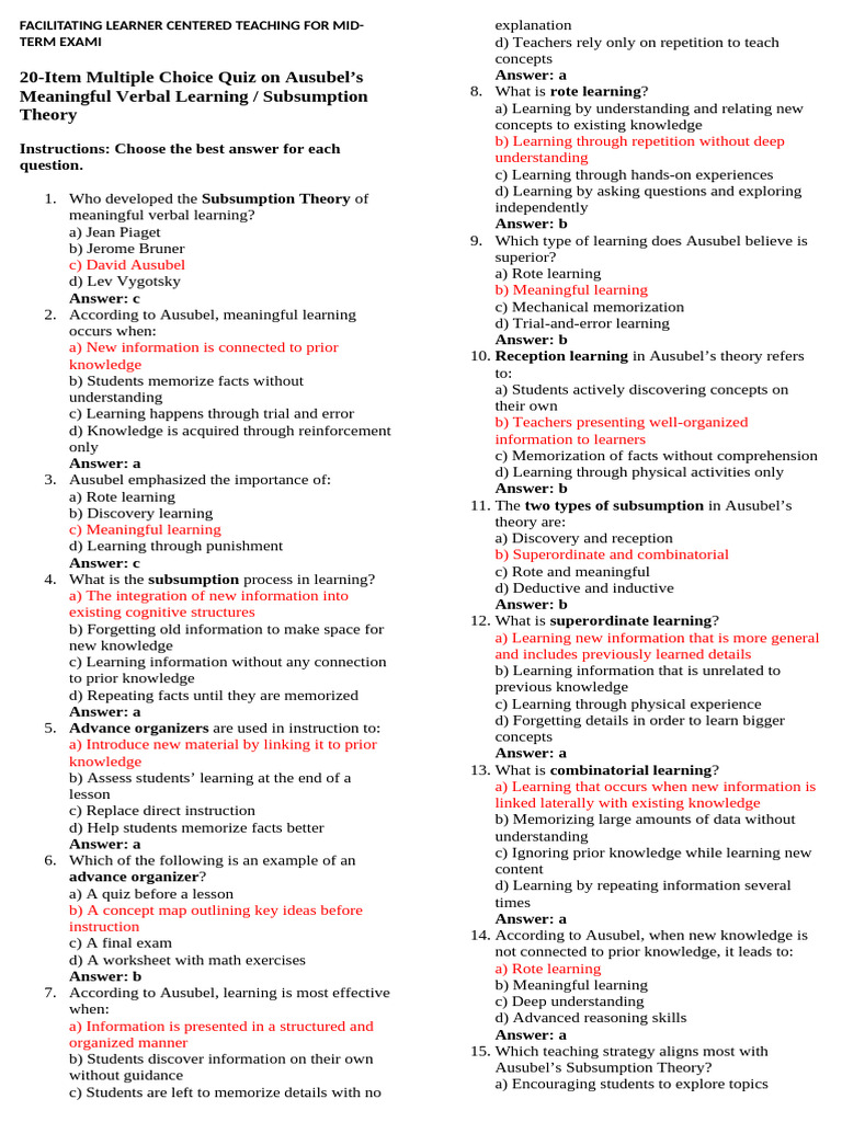 Bruner's Discovery Learning Insights | PDF | Constructivism (Philosophy ...