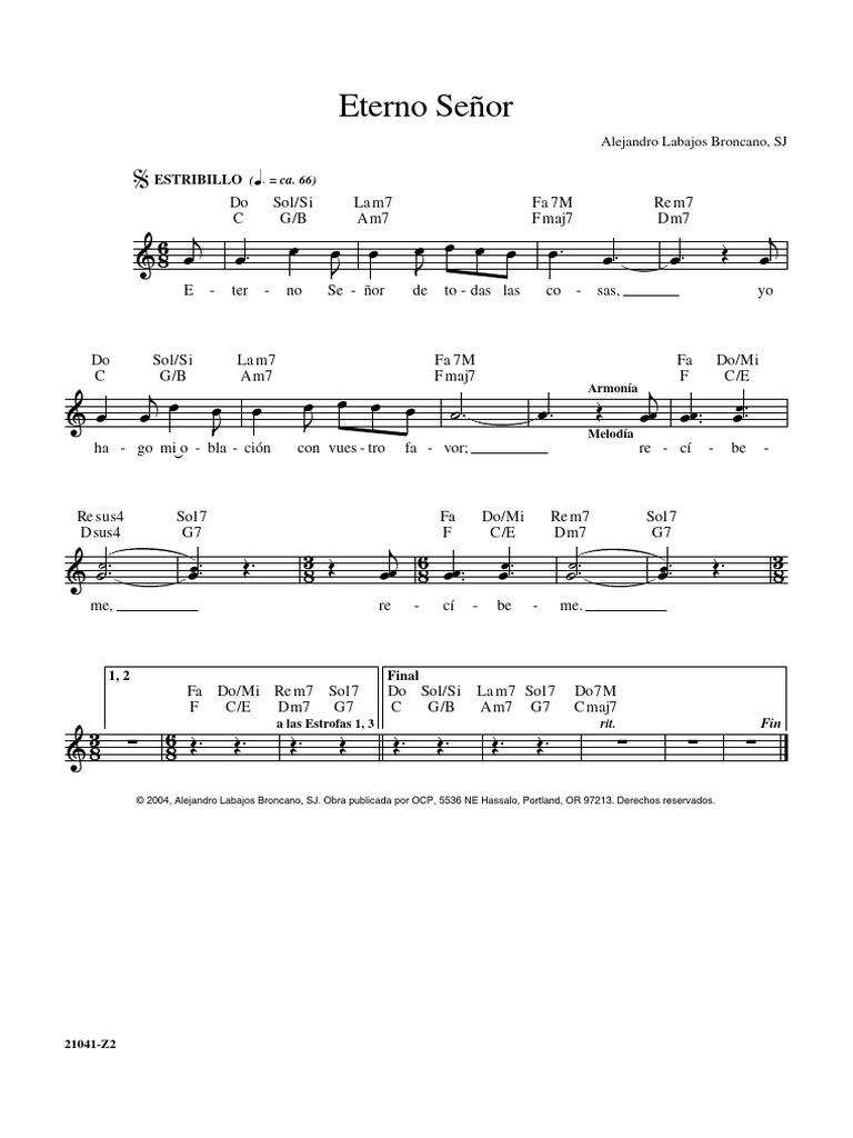 Letra y Armonía de 