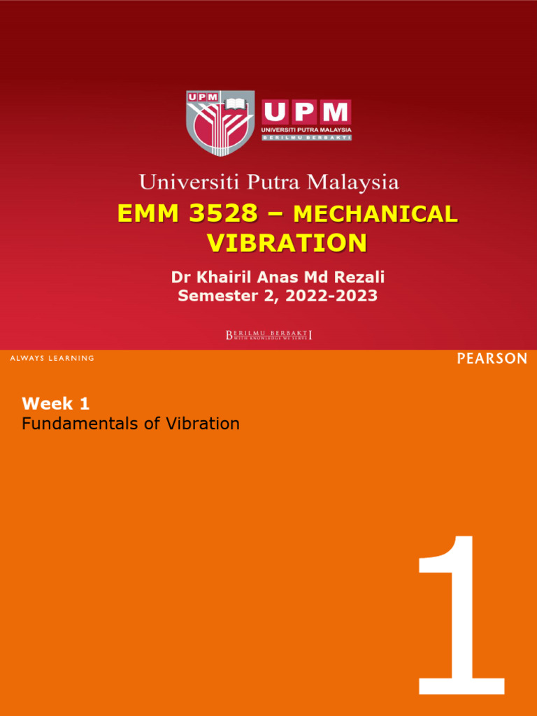 Chapter 1 Fundamental of Vibration | PDF | Oscillation | Mechanics