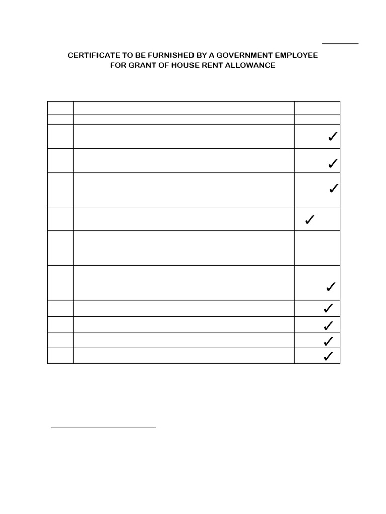 HRA Certificate for Government Employees | PDF | Social Institutions ...