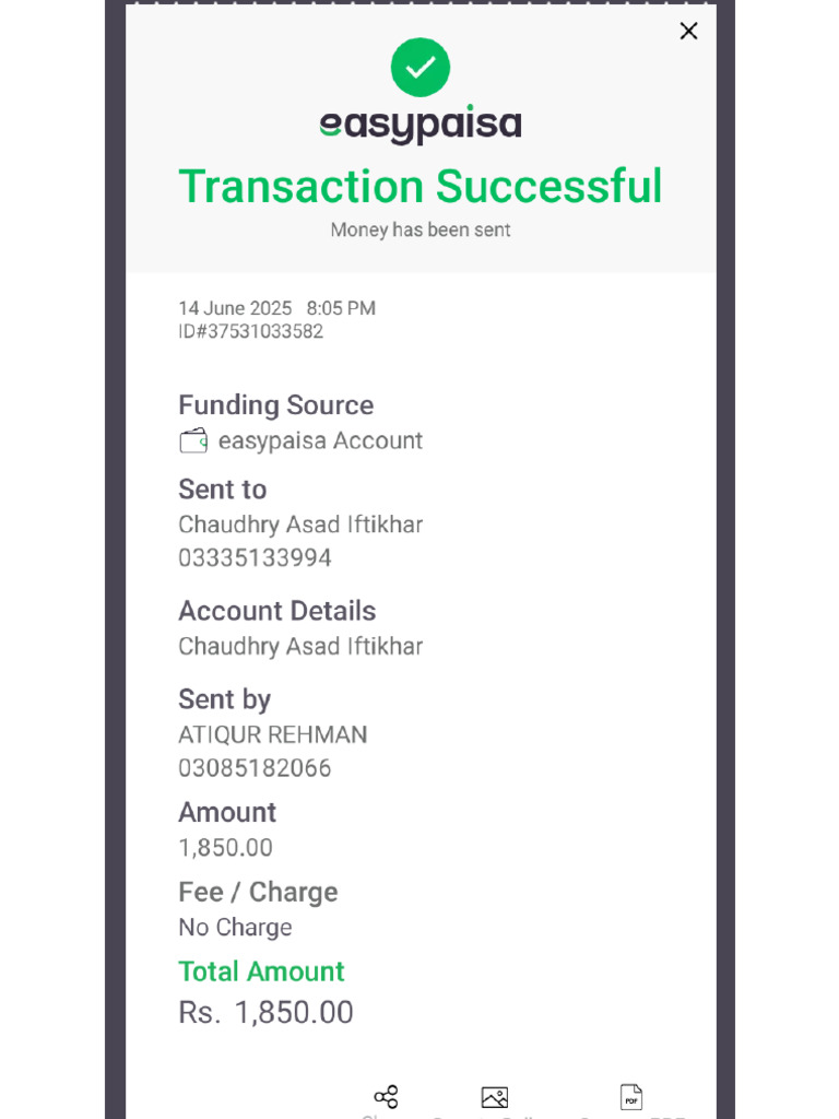 easypaisa balance sheet