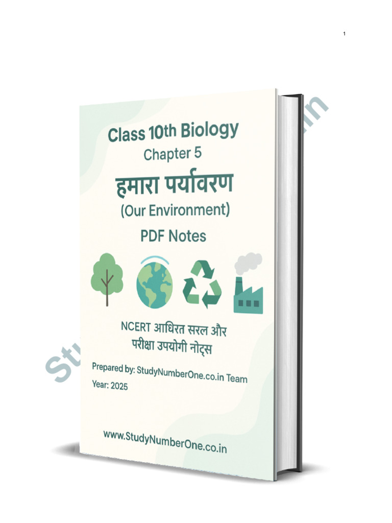 Class 10th Biology Chapter 5 Notes in Hindi | PDF