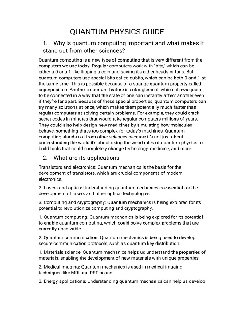 Quantum Physics Simplified | PDF | Quantum Chromodynamics | Quantum ...
