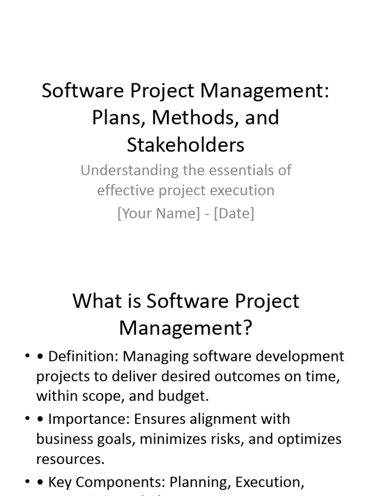 Software Project Management Essentials | PDF | Agile Software ...