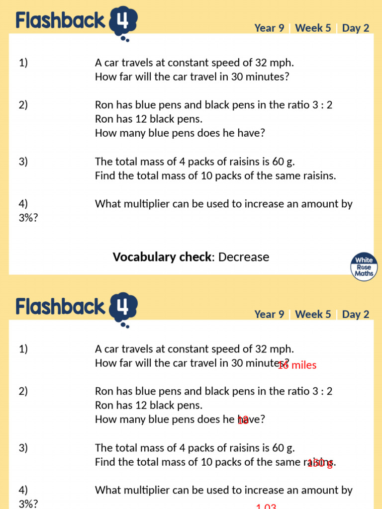 Year 9 Time and Distance Problems | PDF | Speed