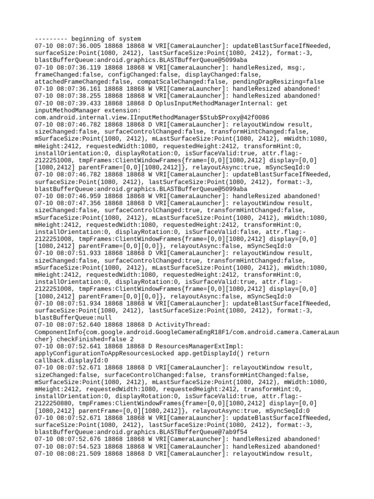 Log Cat 1752115578388 | PDF | Computing | Software Development