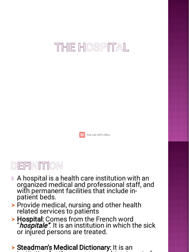 Overview of Basic Hospital Functions | PDF | Hospital | Operating Theater
