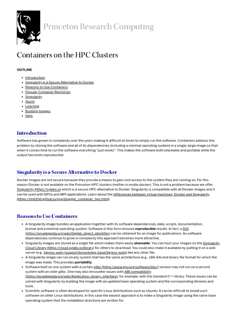 Using Singularity for HPC Containers | PDF | Message Passing Interface ...