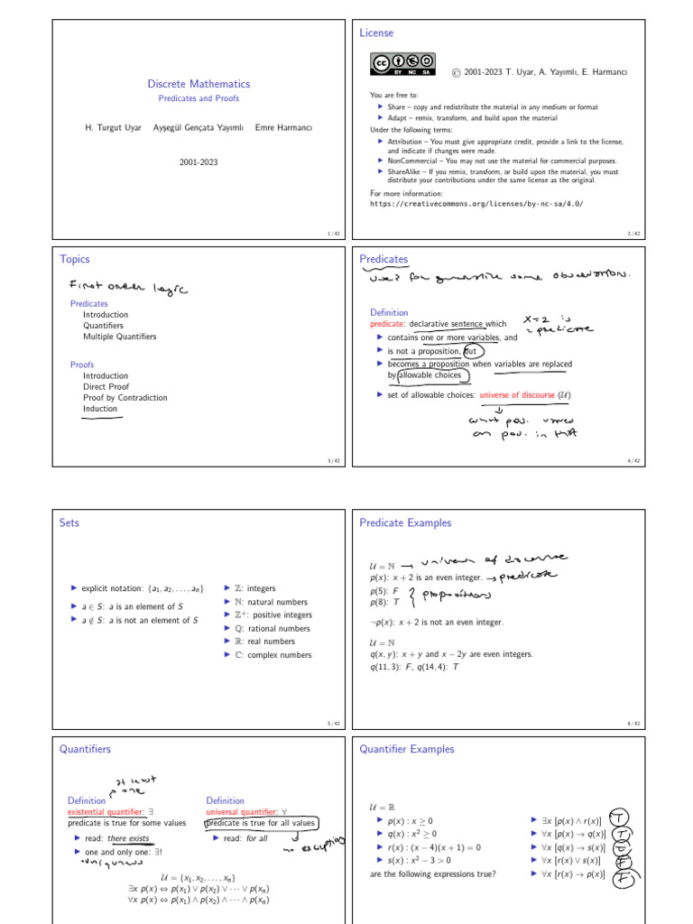 Discrete Math: Predicates & Proofs | PDF | Mathematical Logic | Logic