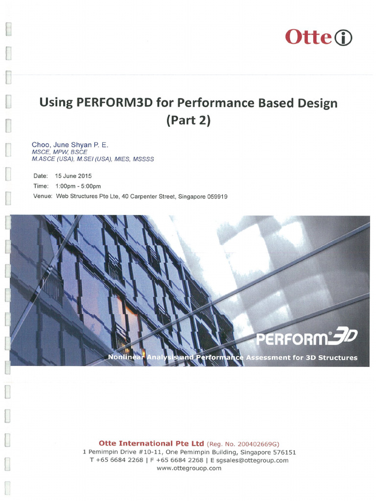 Perform3d For Performance Based Design (Part 2) | PDF