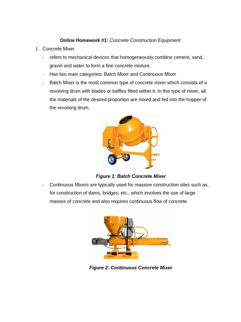 Concrete Construction Equipment Overview | PDF | Concrete | Building ...