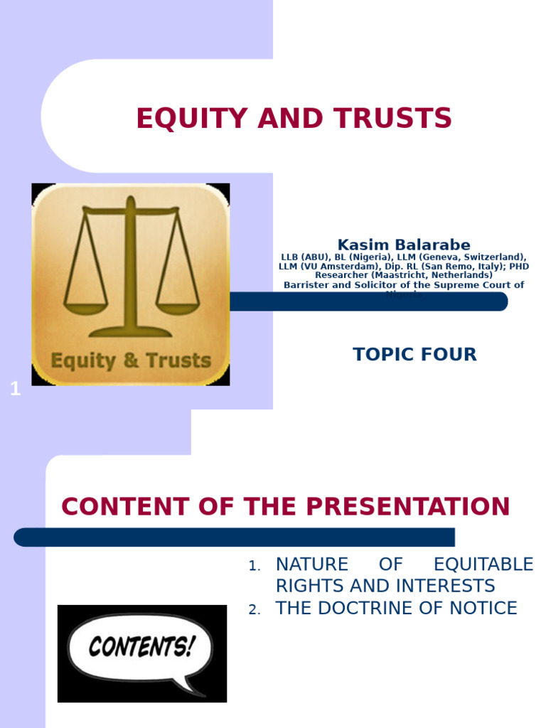 Understanding Equitable Rights and Interests | PDF | Mortgage Law ...