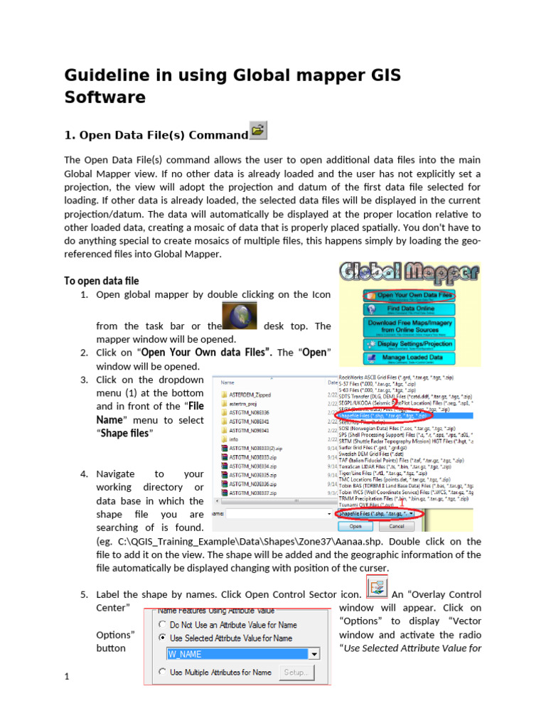 Global Mapper GIS User Guidelines | PDF | Drainage Basin | Stream