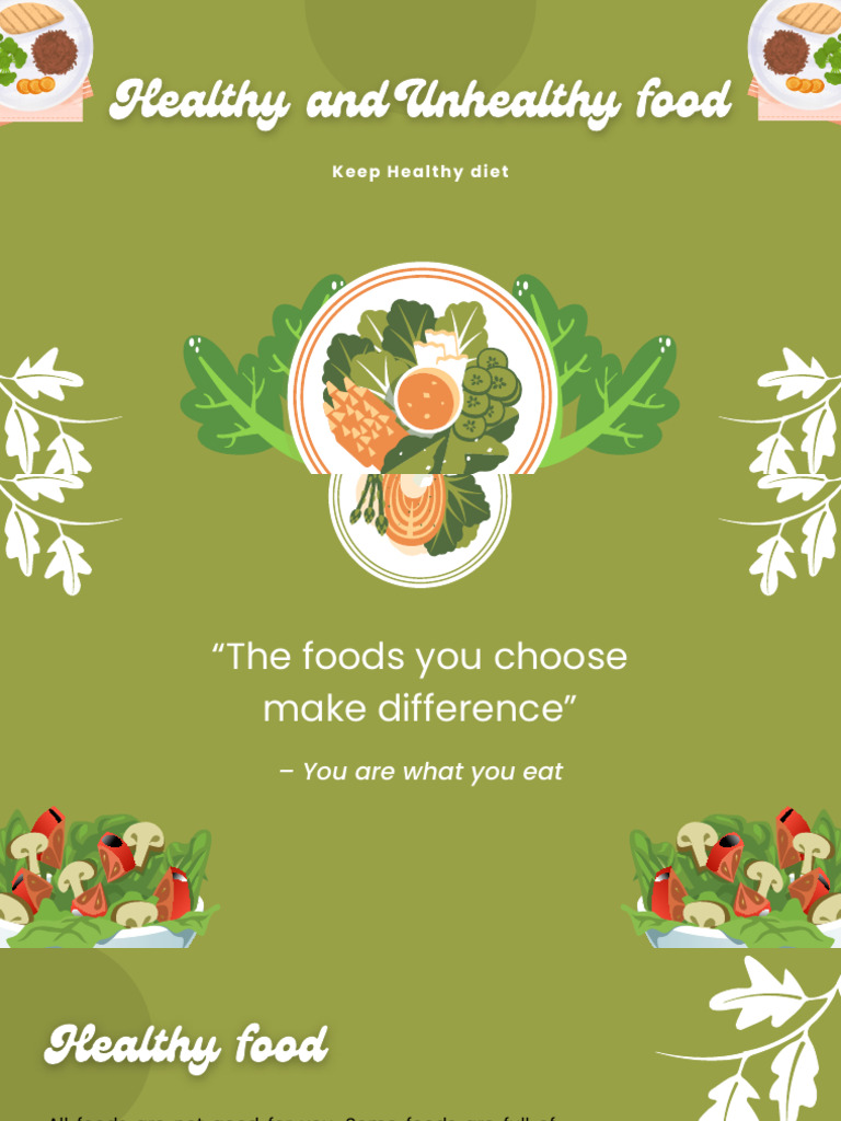 Healthy vs Unhealthy Food Guide | PDF | Foods | Healthy Diet