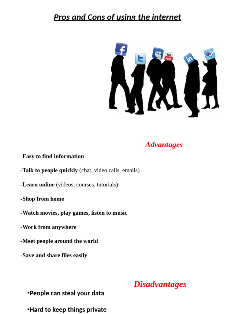 Pros & Cons of Using The INTERNET | PDF
