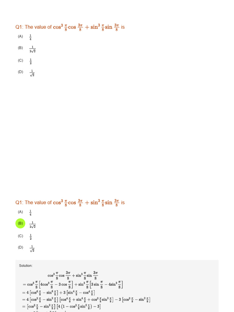 Trigonometry - JEE Mains PYQ 2020-2022 | PDF | Triangle | Elementary ...