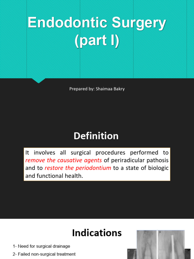 6 Endodontic+Surgery+ (Part+I) | PDF | Surgery | Medical Specialties