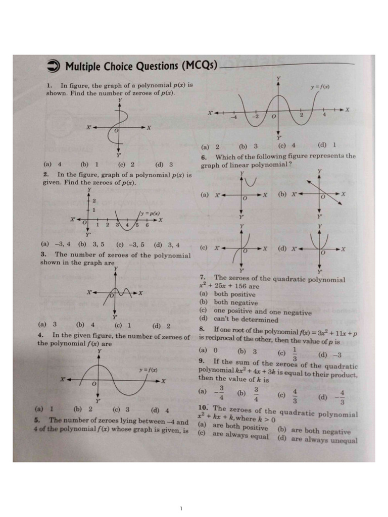 10th Cbse Polynomial-20 Print | PDF