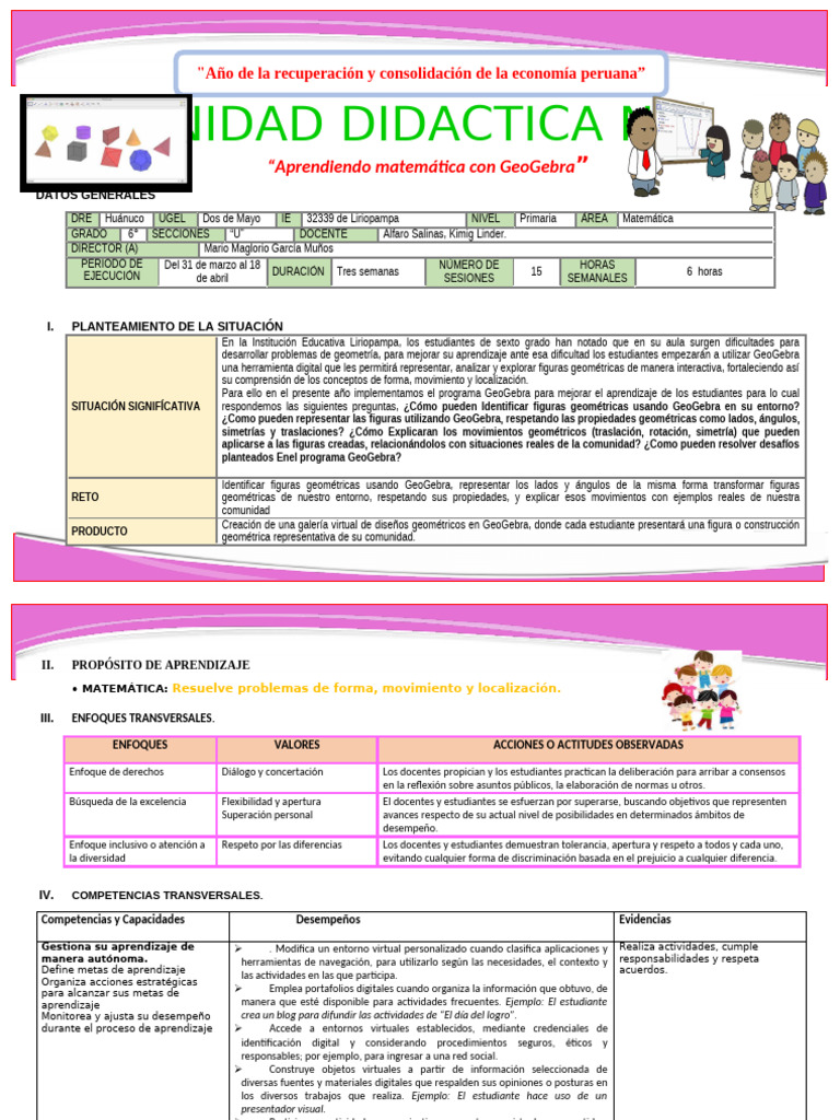 Mejora de Geometría con GeoGebra en Primaria | PDF | Rectángulo ...