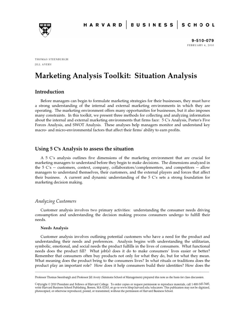 Marketing Analysis Toolkit: 5 C's Guide | PDF | Swot Analysis ...