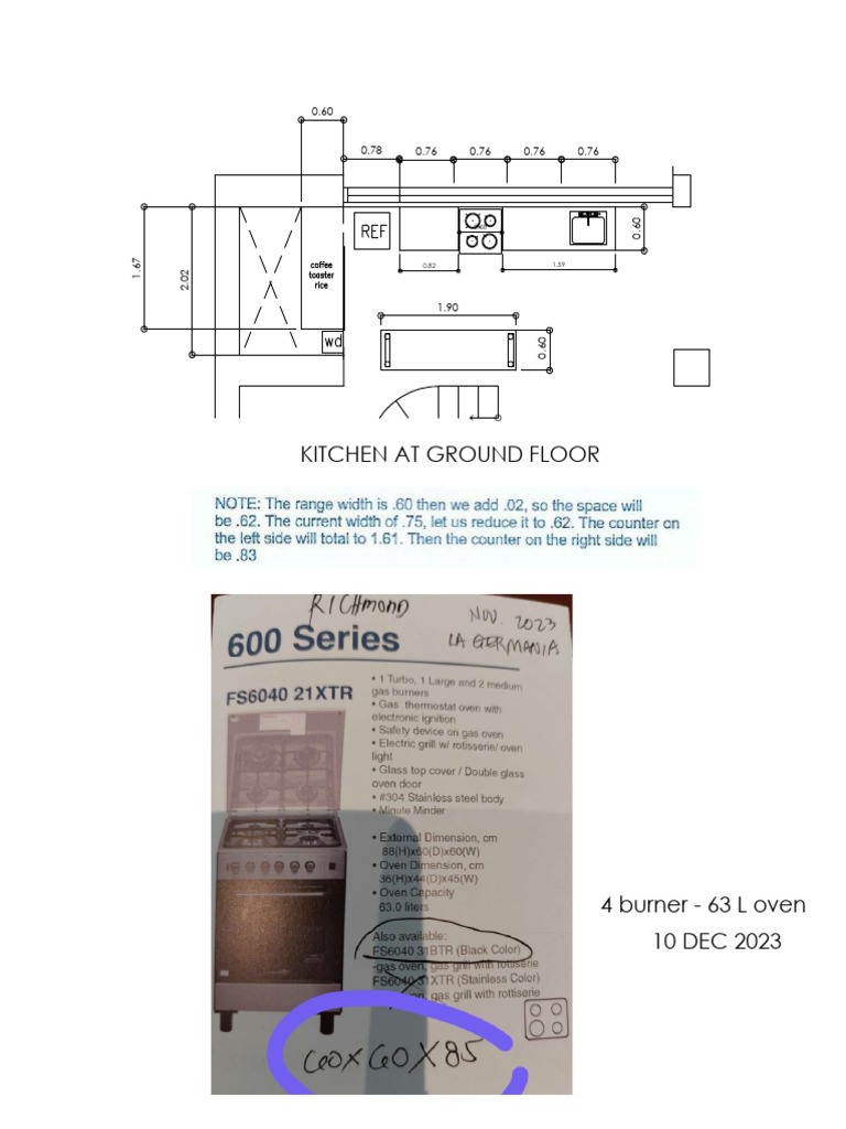 Kitchen Floor Plan and Specifications | PDF