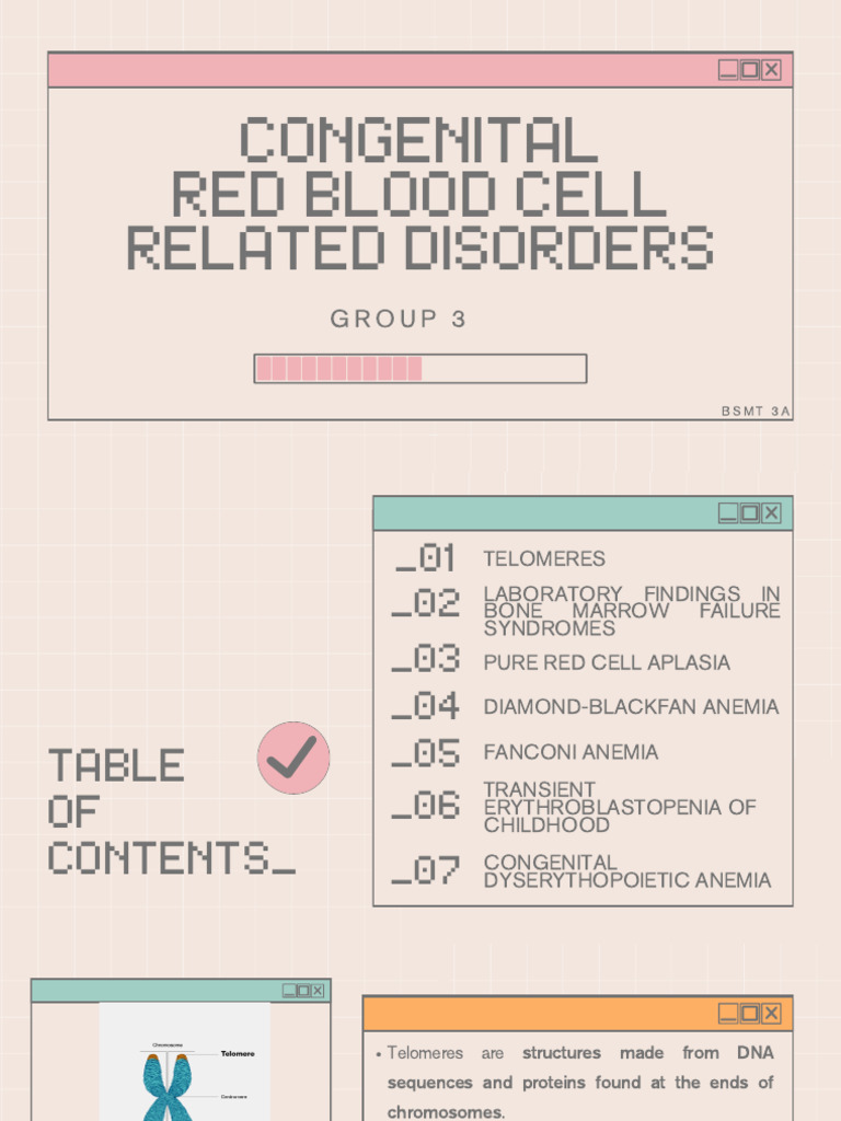 Congenital Red Blood Cell Disorders | PDF | Anemia | Telomere